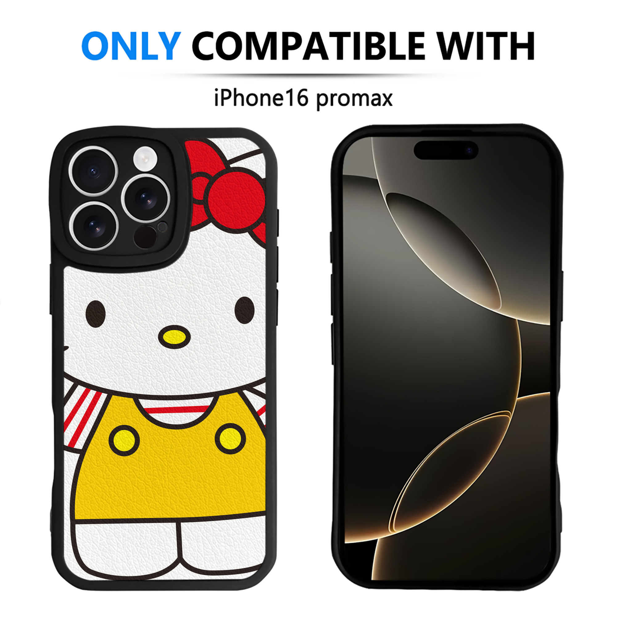 （画像用） Hello Kitty ハローキティ 【iPhone 16シリーズ対応】シリコンスマホケース（レザー調） 材質：シリコン